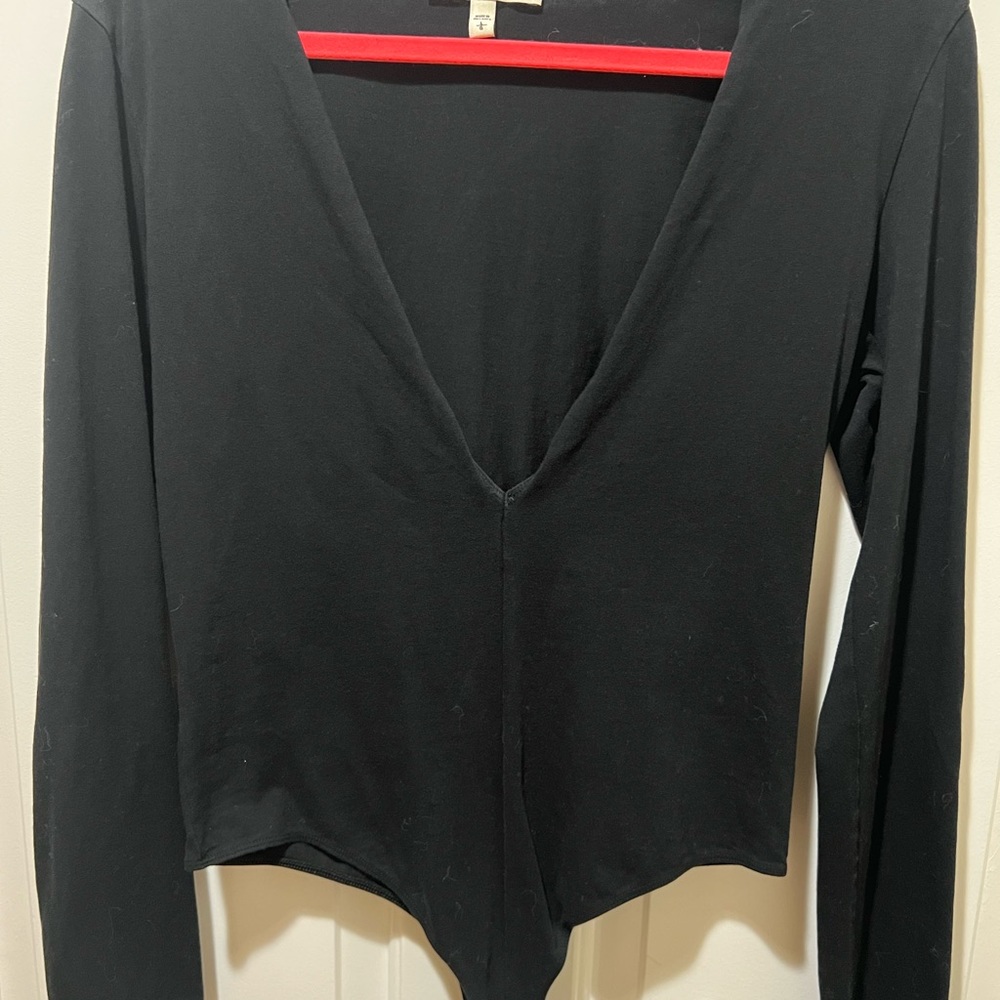 Express Black Long Sleeve Bodysuit